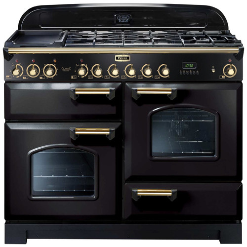 CDL110DFBLBR - 110cm Freestanding Dual Fuel Oven/Stove - Black