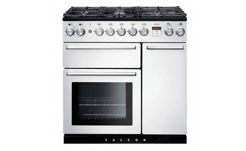 NEX90DFWHCH - Nexus 90cm Dual Fuel Upright Cooker - White
