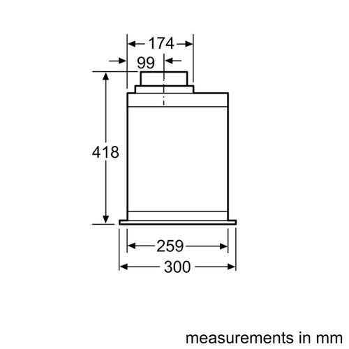 D57ML67N1A - 70cm Undermount Rangehood - Brushed Steel