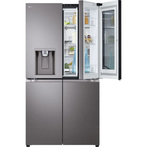 GFV700BSLC - 642l Black Stainless Steel Quad Door Fridge - Black Stainless Steel