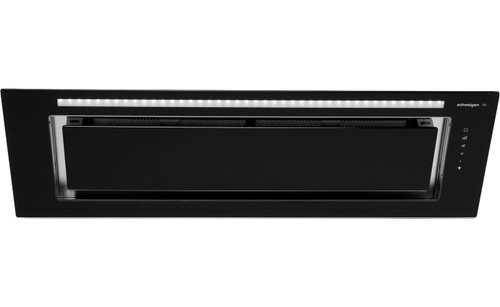 KLS9GLASSBLKST -  900mm Silent Glass Undermount Rangehood - Black