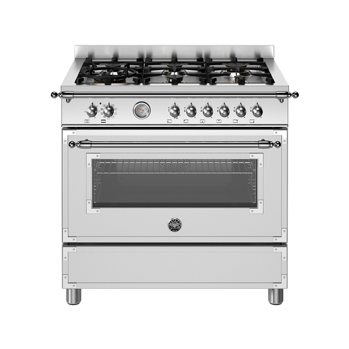 HER96L1EXT Italian Heritage Stainless Dual Fuel Cooker