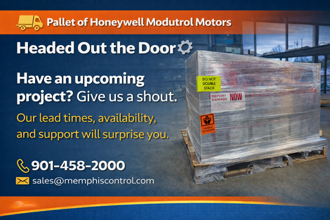Pallet of Honeywell Modutrol Motors — Headed Out the Door