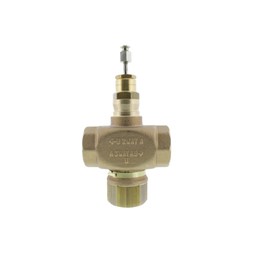 Honeywell V5013N1071 1-1/4" 3-Way Globe Mixing Valve, 18.7 Cv, Brass Body, NPT