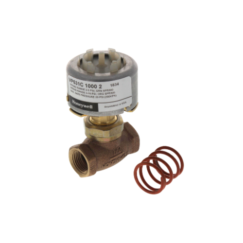 Honeywell VP531C1000 Pneumatic Unitary Valve, 1/2" NPT, Normally Open, 1.6 Cv
