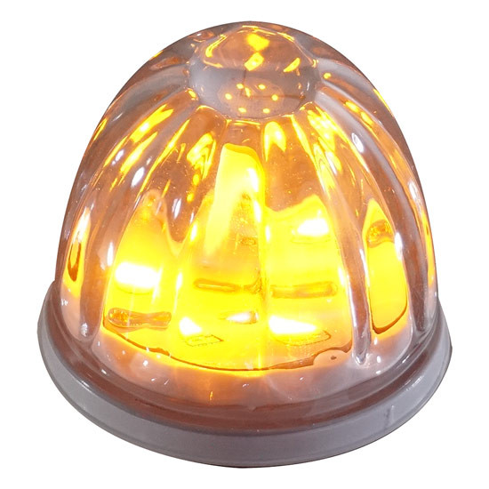 Legendary Extreme 2 Inch Glass Watermelon Amber- Clear W/ 3 Wire LED Light