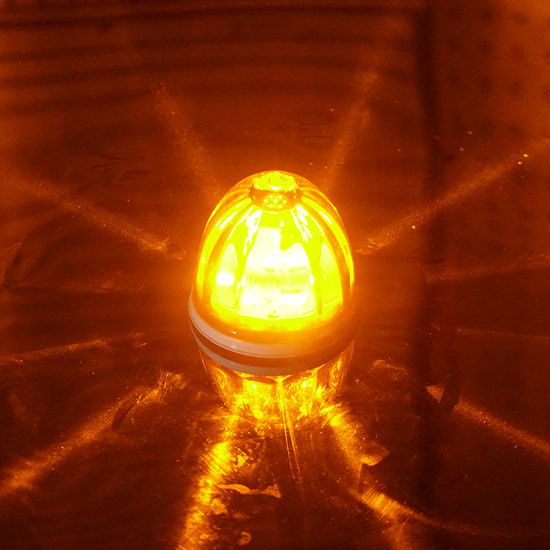 Legendary Extreme 2 Inch Glass Watermelon Amber- Amber W/ 3 Wire LED Light