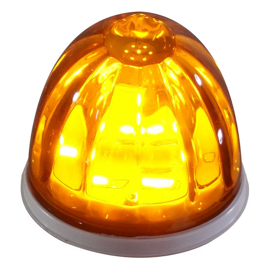 Legendary Extreme 2 Inch Glass Watermelon Amber- Amber W/ 3 Wire LED Light
