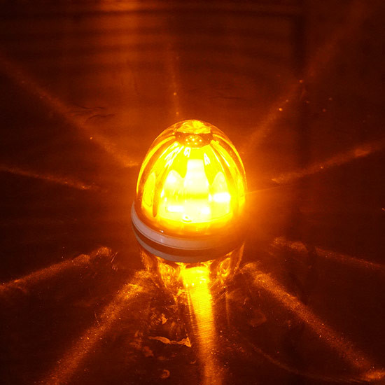 Legendary Extreme 2 Inch Glass Watermelon Dark Amber- Amber W/ 3 Wire LED Light