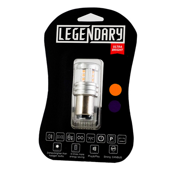 Legendary 15 Diode Amber- Purple 1157 LED Bulb