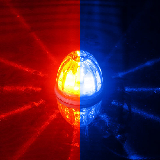 Legendary Extreme 2 Inch Glass Watermelon 4 Wire Dual Tone LED Lights- Red- Blue LED/ Clear Lens