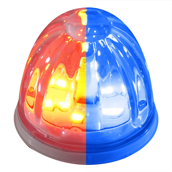 Legendary Extreme 2 Inch Glass Watermelon 4 Wire Dual Tone LED Lights- Red- Blue LED/ Clear Lens