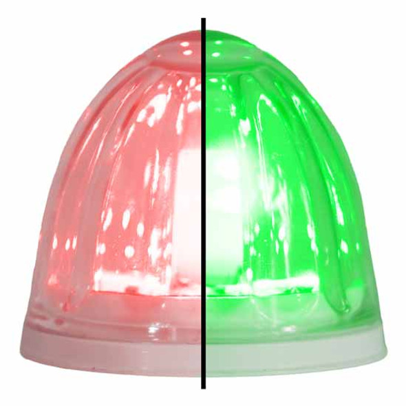 Legendary Extreme 2 Inch Glass Watermelon 4 Wire Dual Tone LED Lights- Red- Green LED/ Clear Lens