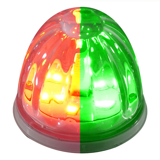 Legendary Extreme 2 Inch Glass Watermelon 4 Wire Dual Tone LED Lights- Red- Green LED/ Clear Lens