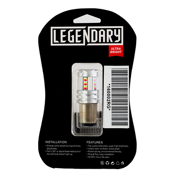 Legendary 15 Diode Red- Green 1157 LED Bulb