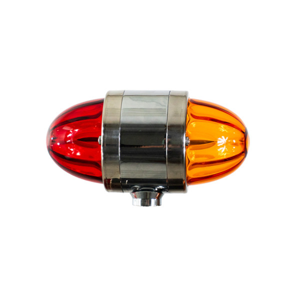Chrome Double Face Turn Light With Amber/ Red LED Chrome Double Face Turn Light With Amber/ Red LED