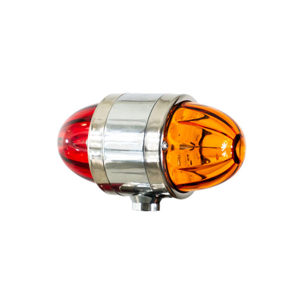 Chrome Double Face Turn Light With Amber/ Red LED Chrome Double Face Turn Light With Amber/ Red LED