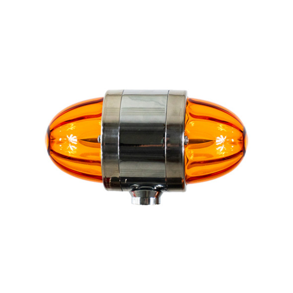 Legendary Double Face Turn Light W/ Chrome Housing- Amber LED/ Amber Lens