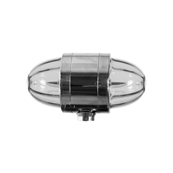 Legendary Double Face Turn Light W/ Chrome Housing- Amber LED/ Clear Lens