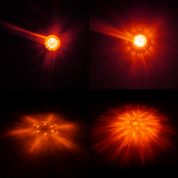 Legendary 1-1/2 Glass Watermelon Red-Red 2 Wire Single Function Chrome Flat Bezel LED Light - Each