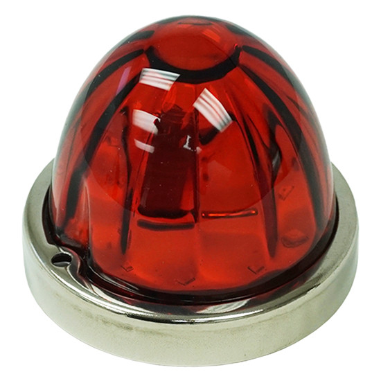 Legendary Extreme Large Glass Watermelon Red - Red 3 Wire Dual Function W/ Aluminum Base LED Light - Each