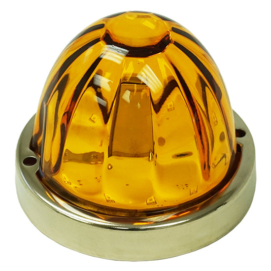 Legendary Extreme Large Glass Watermelon Amber - Amber 3 Wire Dual Function W/ Aluminum Base LED Light - Each