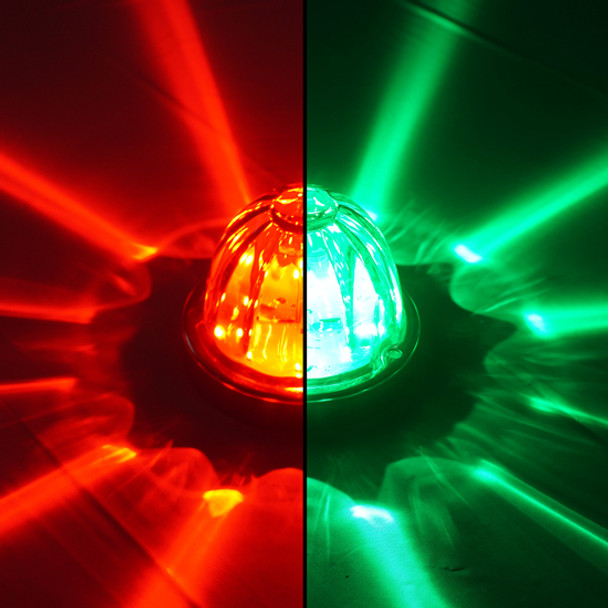 Legendary Extreme Large Glass Watermelon Red To Green - Clear 4 Wire Dual Function W/ Stainless Bezel LED Light - Each