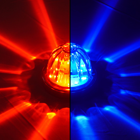 Legendary Extreme Large Glass Watermelon Red To Blue - Clear 4 Wire Dual Function W/ Stainless Bezel LED Light - Each