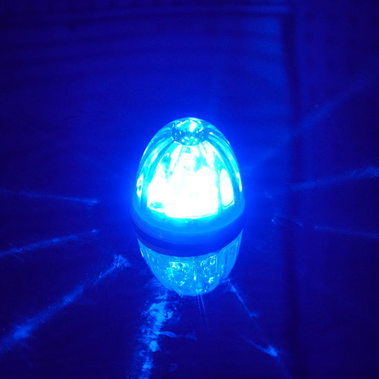 Legendary Extreme 2 Inch Glass Watermelon Blue- Clear W/ 3 Wire LED Light
