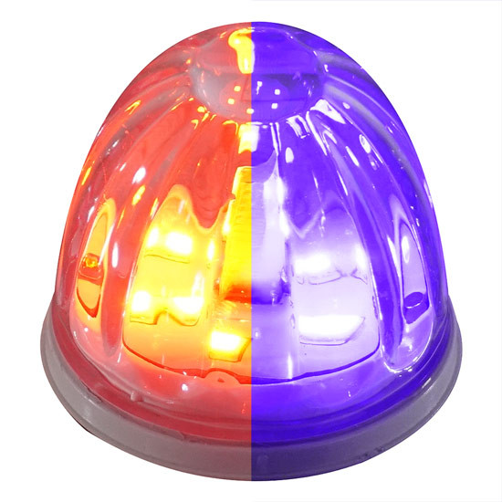 Legendary Extreme 2 Inch Glass Watermelon 4 Wire Dual Tone LED Lights- Red- Purple LED/ Clear Lens