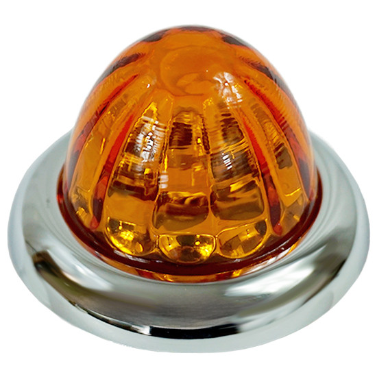 Legendary 1-1/2 Glass Watermelon Amber-Amber 2 Wire Single Function 3/4 Inch Stud Mount LED Light - Each