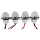 SS Air Cleaner Panels With 8 Legendary Small Watermelon Amber-Clear LED Lights For Peterbilt 378, 379, 388, 389
