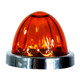 Legendary 1-1/2 Glass Watermelon Dark Amber 3 Wire Dual Function Chrome Bezel, Stud Mount LED Light - Each