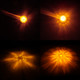 Legendary 1-1/2 Glass Watermelon Amber-Amber 2 Wire Single Function Chrome Inset Bezel LED Light - 10 Pack