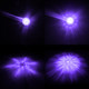 Legendary 1-1/2 Glass Watermelon Clear-Purple 3 Wire Dual Function Chrome Bezel, Stud Mount LED Light - Each