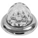 Legendary 1-1/2 Glass Watermelon Clear-Green 3 Wire Dual Function Chrome Bezel, Stud Mount LED Light - Each