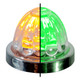 Legendary 1-1/2 Glass Watermelon Amber-Green-Clear 4 Wire Dual Tone Chrome Bezel, Stud Mount LED Light - Each