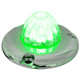 Legendary 1-1/2 Glass Watermelon Clear-Green 2 Wire Single Function Chrome Flat Bezel LED Light - Each
