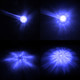 Legendary 3-1/2 Glass Watermelon Amber-Blue-Clear 4 Wire Dual Tone Chrome Inset Bezel LED Light - 5 Pack
