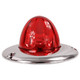 Legendary 3-1/2 Glass Watermelon Red-Red 3 Wire Dual Function Chrome Flat Bezel LED Light - Each