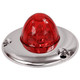 Legendary 1-1/2 Glass Watermelon Red-Red 2 Wire Single Function Chrome Flat Bezel LED Light - Each