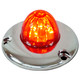 Legendary 1-1/2 Glass Watermelon Red-Red 2 Wire Single Function Chrome Flat Bezel LED Light - Each