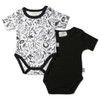 Babyushka Organic 2-Pack Short Sleeve Onesie Black
