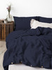 Marine Pre-Washed Belgian Linen Bed Duvet set