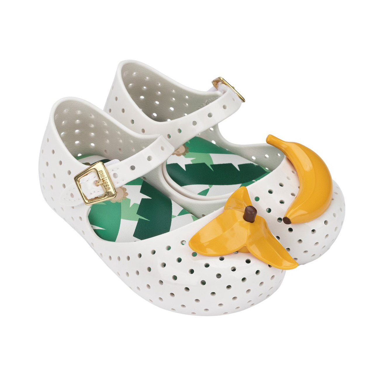 Mini Melissa Ultragirl Furadinha White Banana Shoes