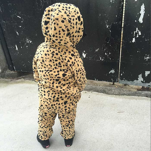 Cheetah Fleece Onesie