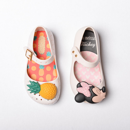 Mini Melissa's Ultragirl Disney Twins Shoes White