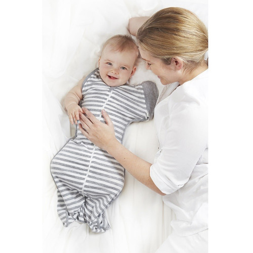Love To Swaddle UP 50/50 Grey Stripe