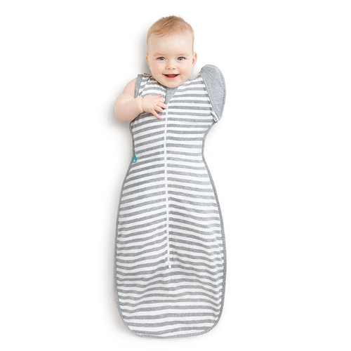 Love To Swaddle UP 50/50 Grey Stripe