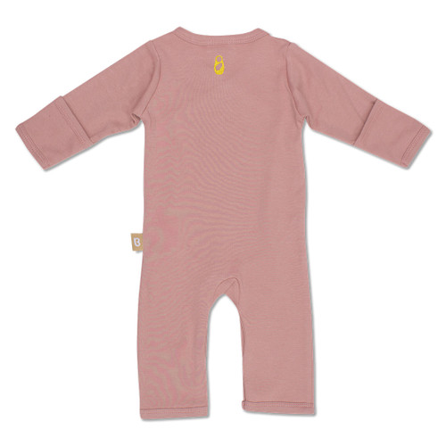 Babyushka Organic Long Sleeve Kimono Romper Mauve